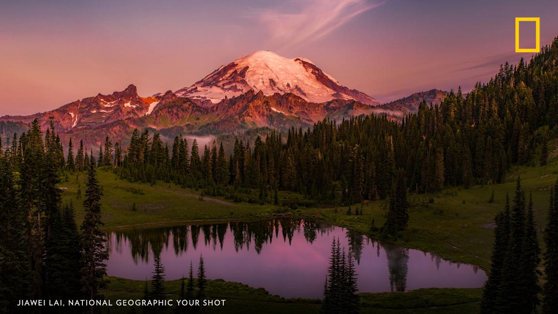 "I've seen many shots taken from this spot before," writes Your Shot photographer Jiawei Lai of this view in Mt. Rainier National Park. "But seeing it myself is a totally different experience on a chilly morning." https://on.natgeo.com/2KD35EF